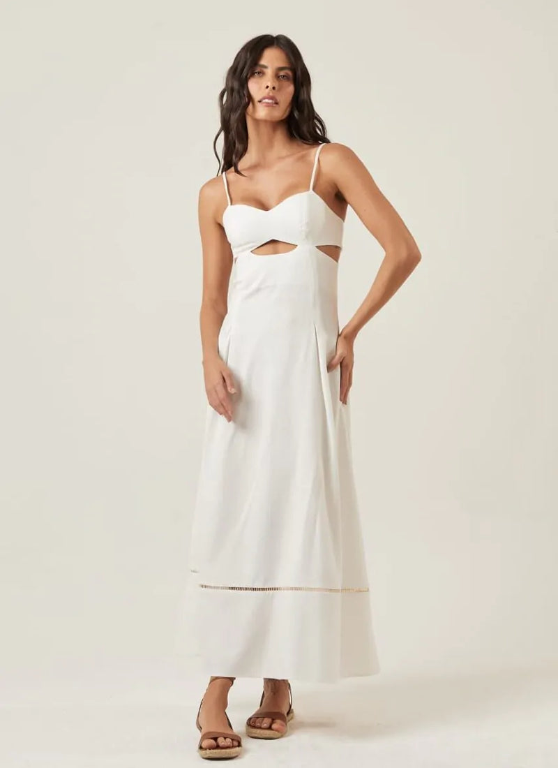 Vestido de Linho off-white Catarina