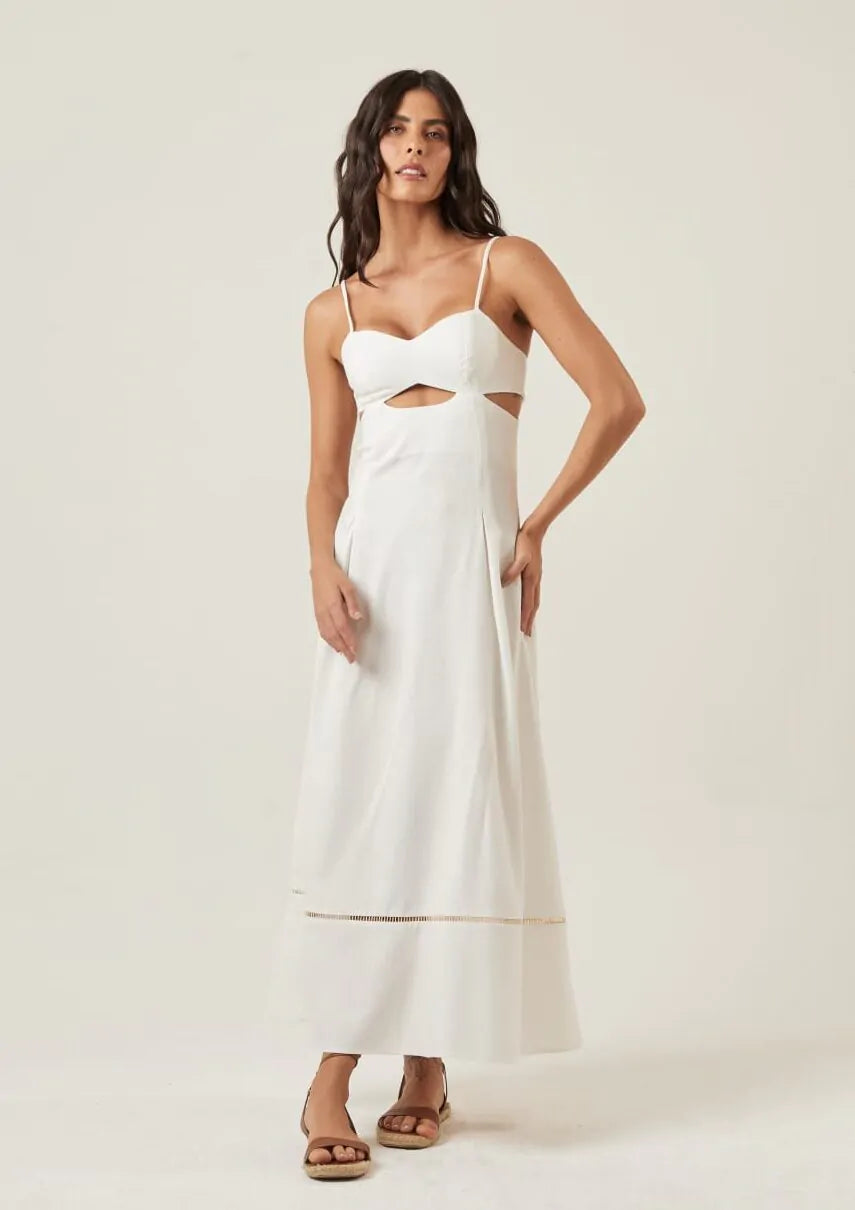 Vestido de Linho off-white Catarina