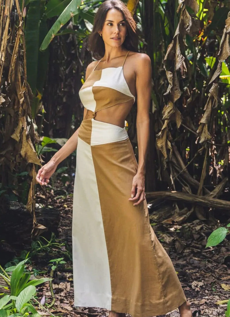 Vestido de linho duo Monique