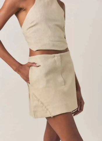 Saia de linho areia Bruna
