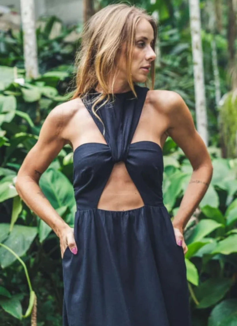 Vestido de Linho preto Eva