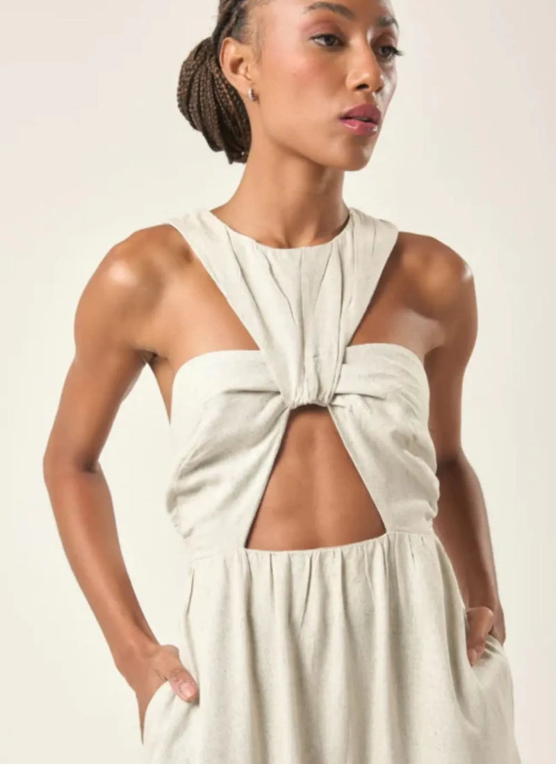Vestido de Linho areia Eva