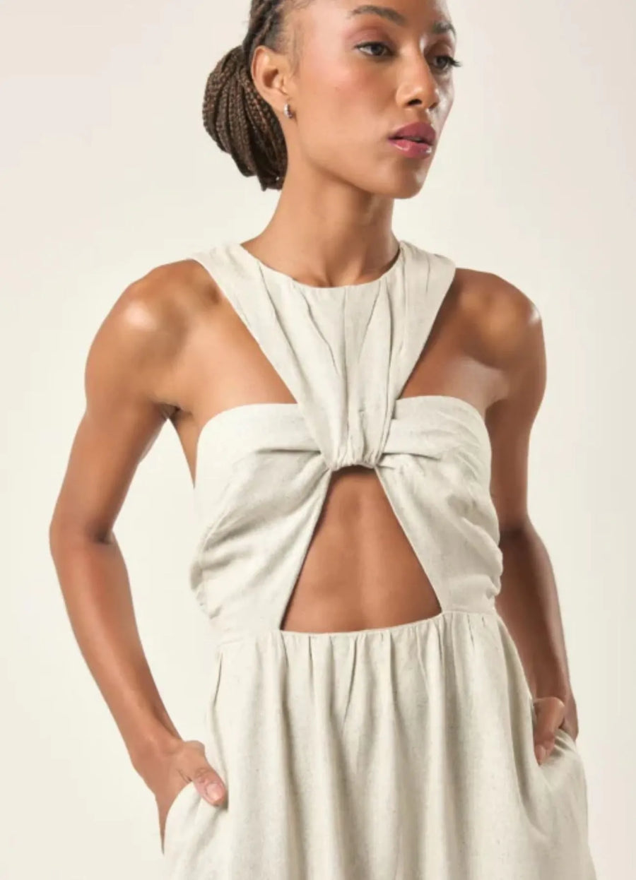 Vestido de Linho areia Eva