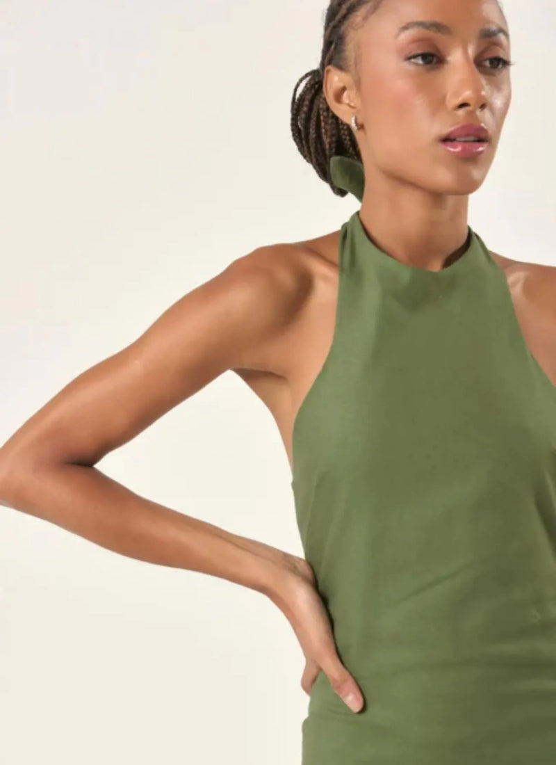 Vestido de Linho verde Amber