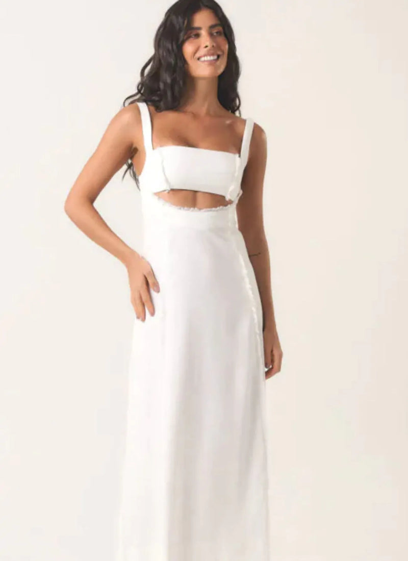 Vestido de Linho off-white Paloma