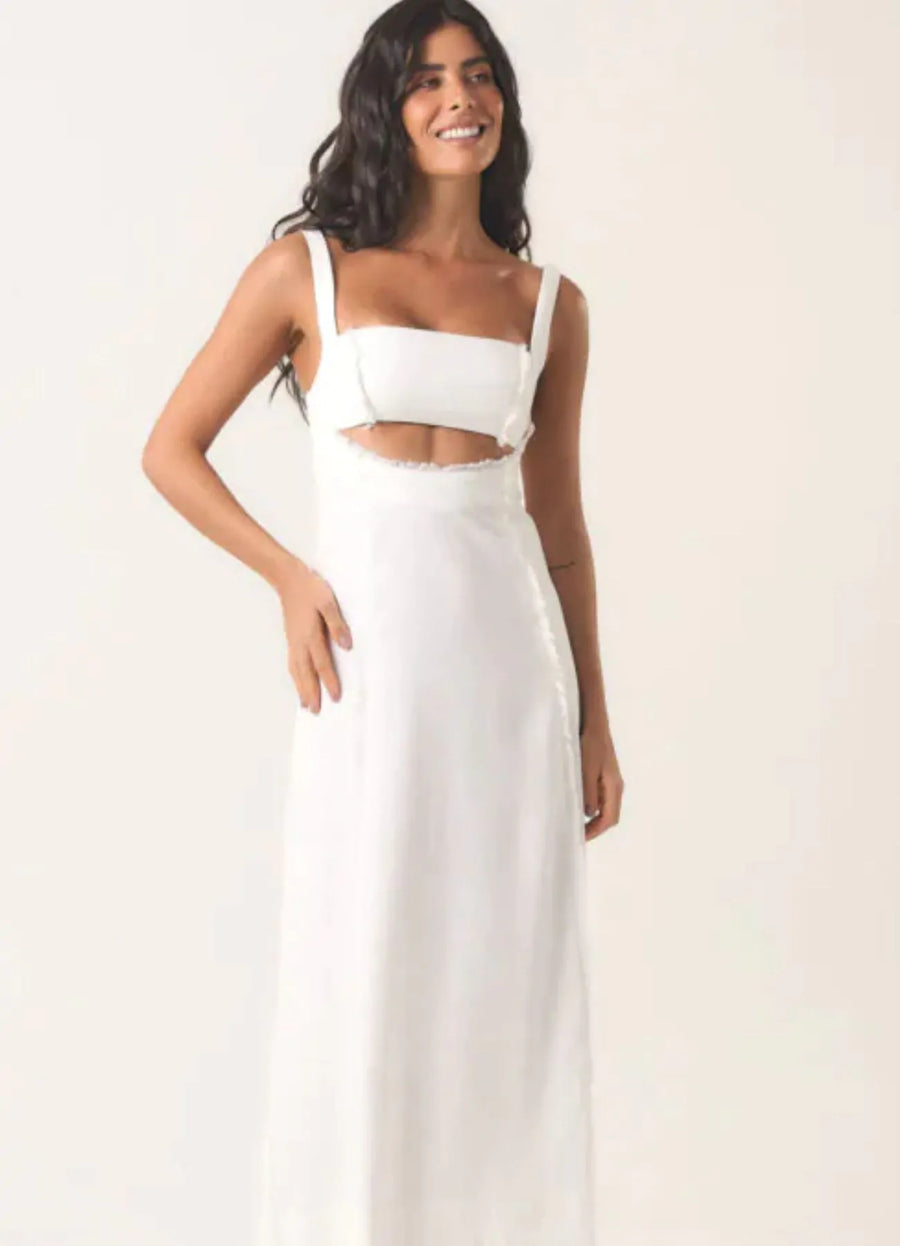 Vestido de Linho off-white Paloma