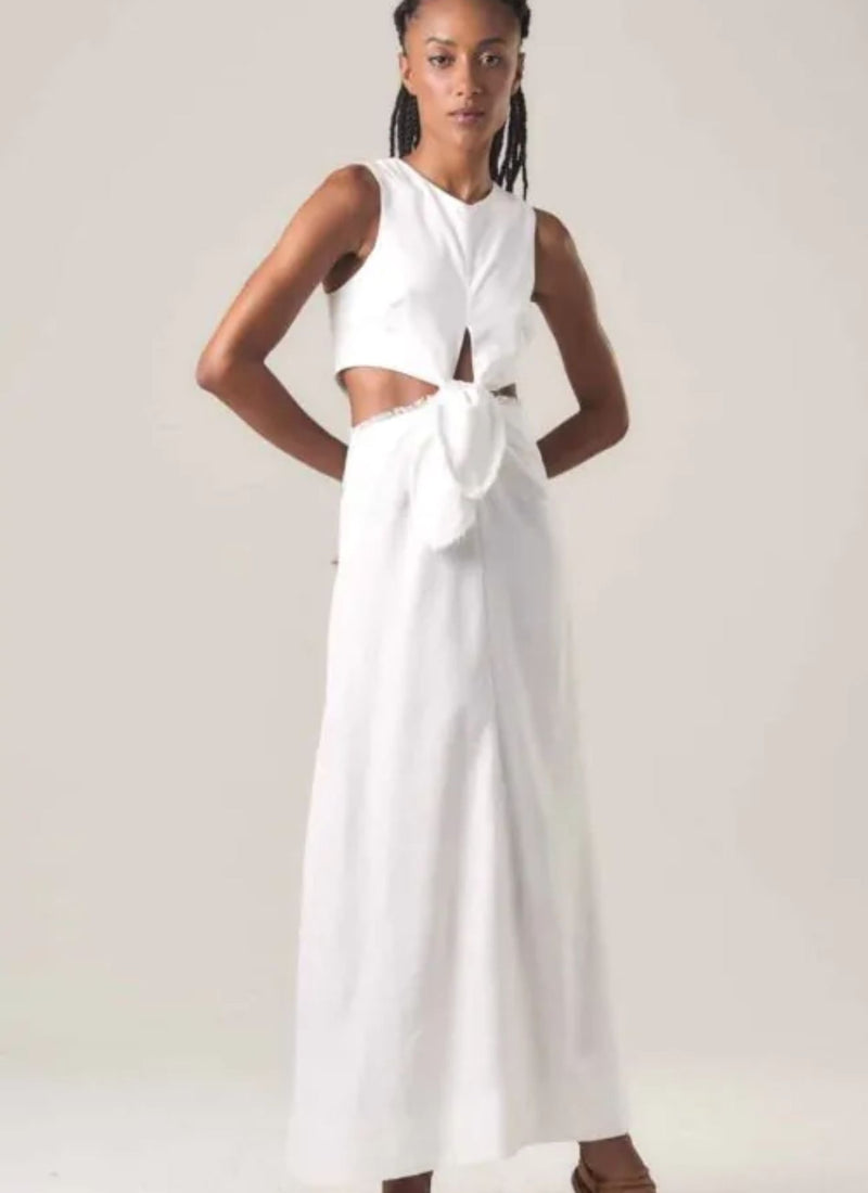 Vestido de Linho off-white Val