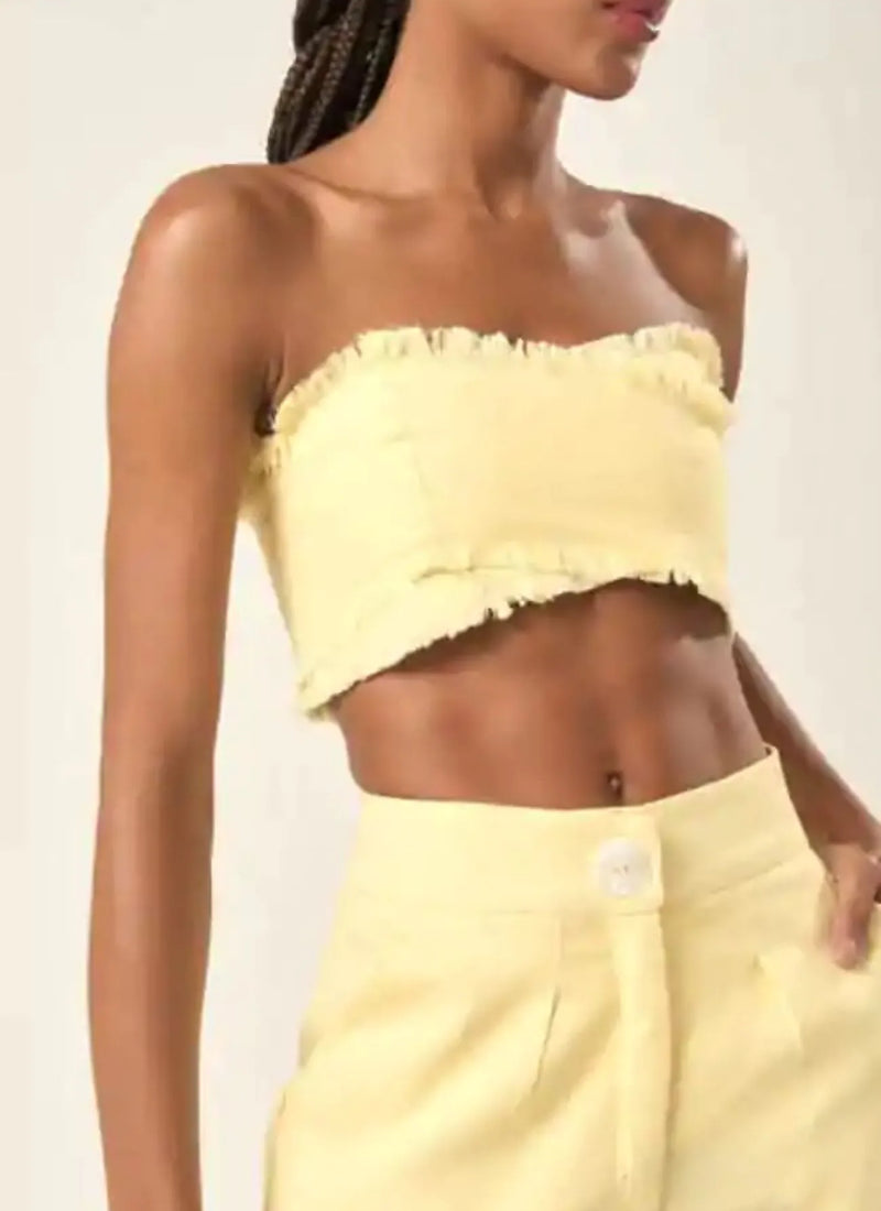 Top de Linho baunilha Milena