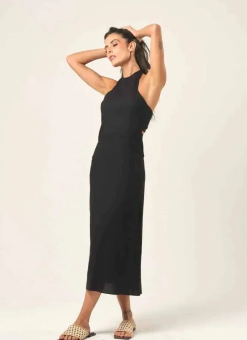 Vestido de Linho preto Amber