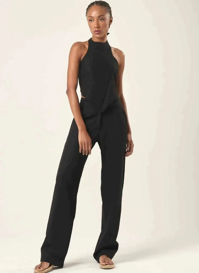 Calça de linho preto Elisa