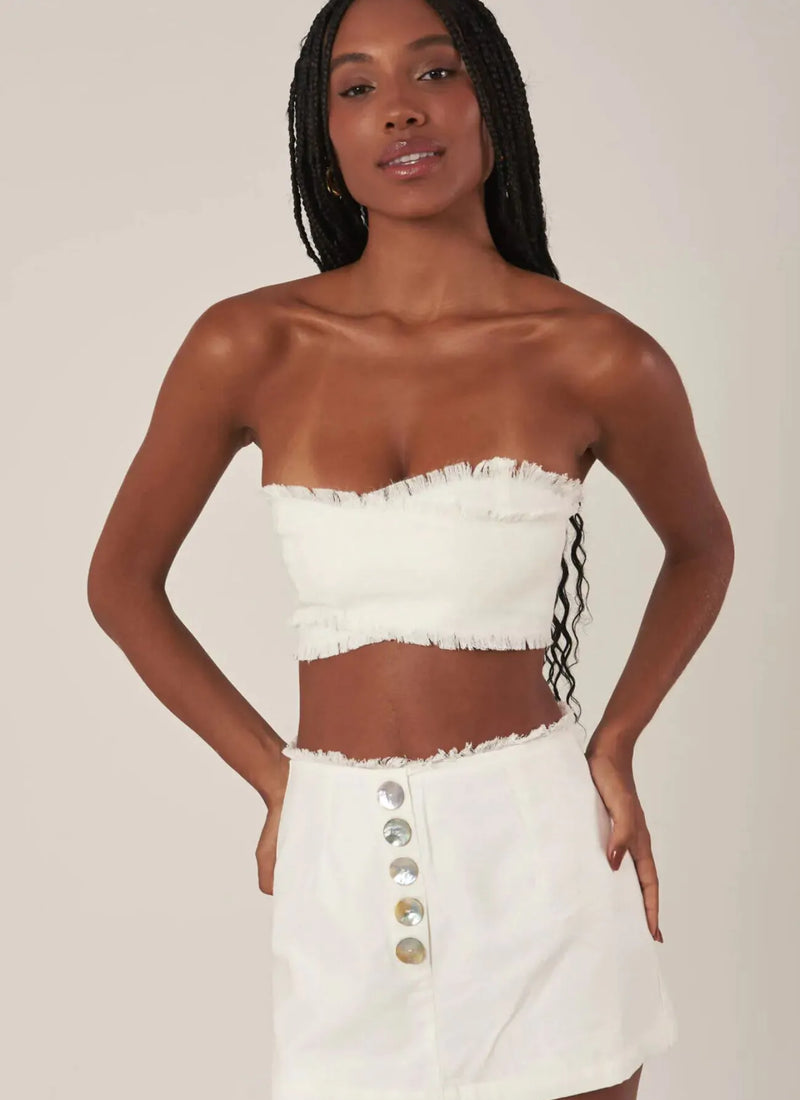 Top de Linho off-white Milena