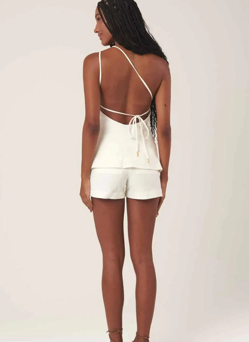 Bata de linho off-white Aila