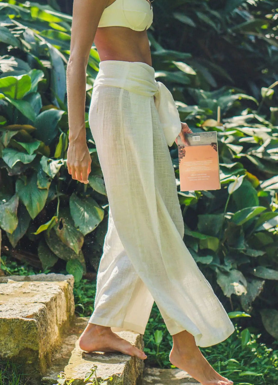 Calça off-white Felipa