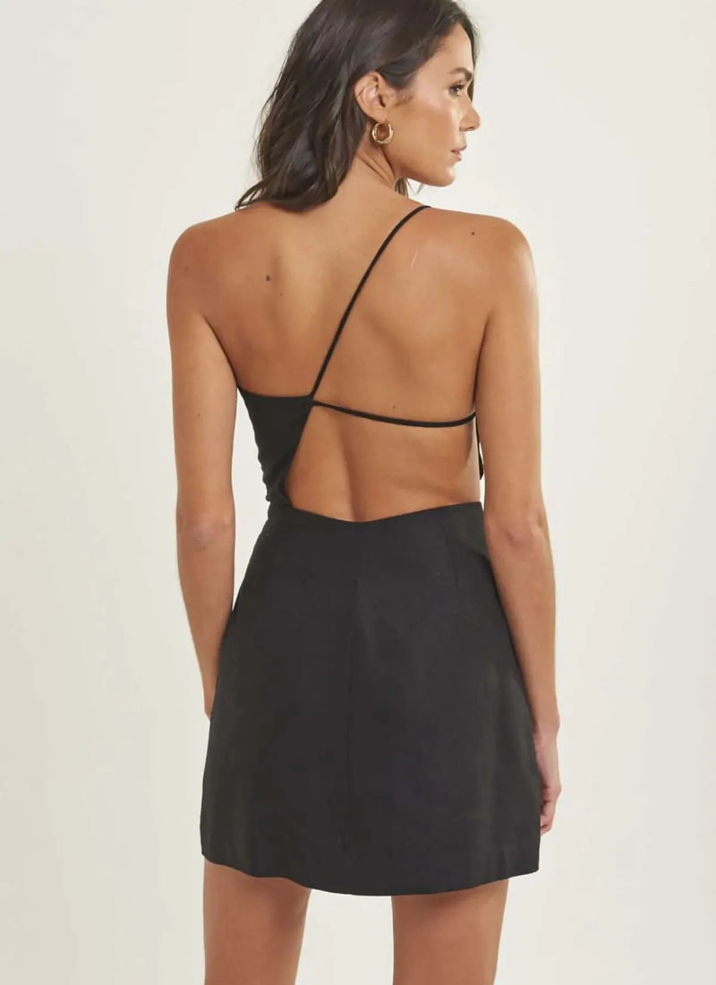 Vestido de linho preto Antonia