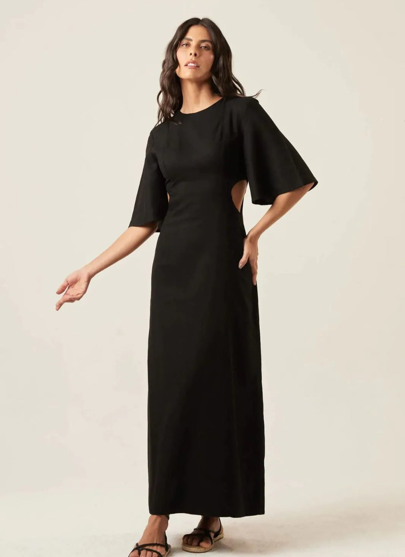 Vestido de Linho preto Isabela