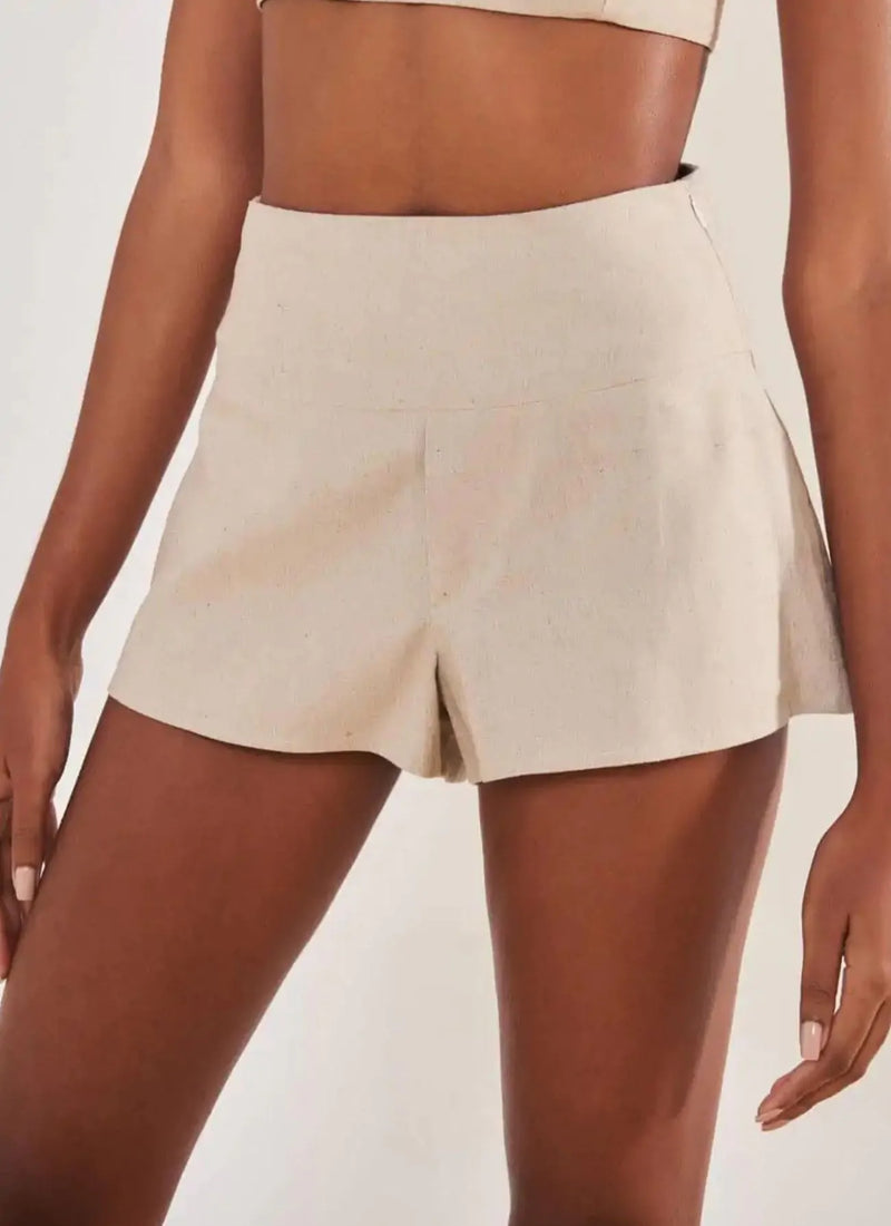 Short de linho areia Paula