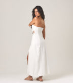 Vestido de Linho off-white Amanda