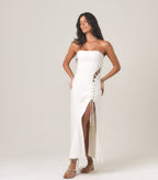 Vestido de Linho off-white Amanda