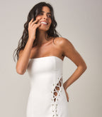 Vestido de Linho off-white Amanda