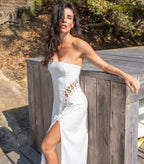 Vestido de Linho off-white Amanda