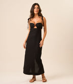 Vestido de Linho preto Alana