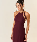 Vestido de Linho jabuticaba Tricia