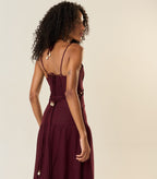 Vestido de Linho jabuticaba Ale