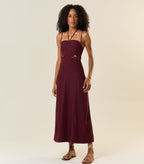 Vestido de Linho jabuticaba Ale