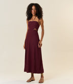 Vestido de Linho jabuticaba Ale