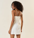 Vestido de linho off-white Eva