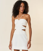 Vestido de linho off-white Eva