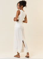 Vestido de Linho off-white Marina