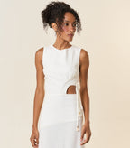 Vestido de Linho off-white Marina