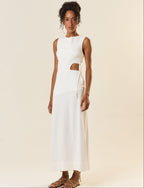 Vestido de Linho off-white Marina