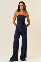 Top de linho marinho Mel