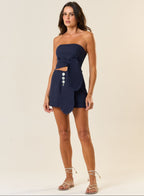 Top de linho marinho Mel