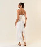 Vestido de Linho off-white Mia