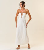 Vestido de Linho off-white Mia