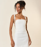 Vestido de Linho off-white Celina