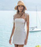 Vestido de Linho off-white Celina