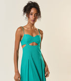 Vestido de Linho azul-aqua Catarina