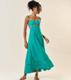 Vestido de Linho azul-aqua Catarina