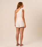 Bata de linho off-white Mila