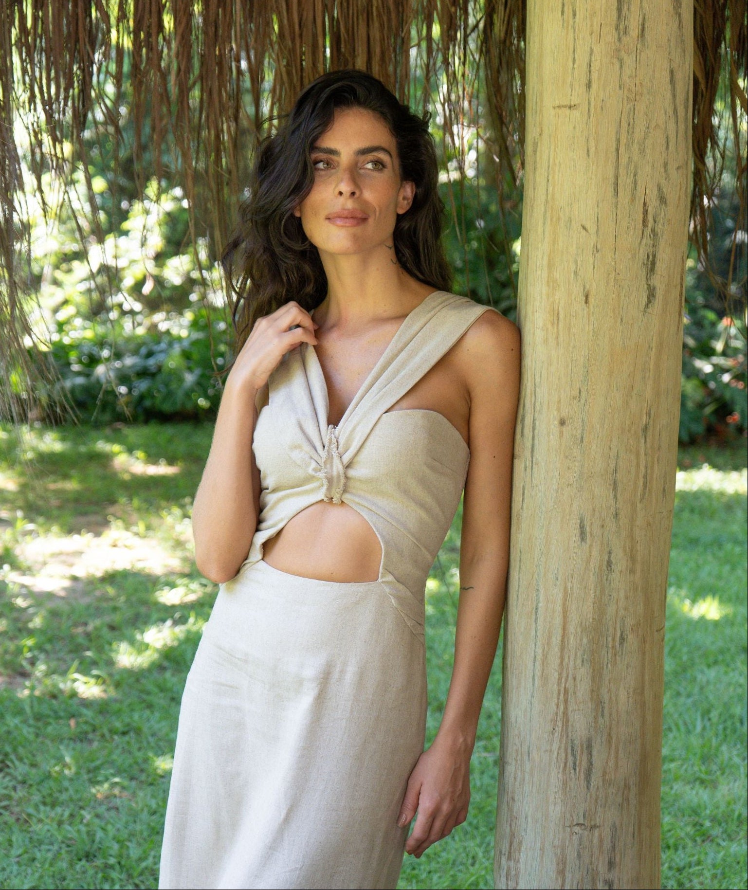 Vestido de Linho areia Erica