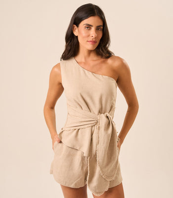 Bata de linho areia Mila