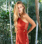 Top de linho pitanga Lucia