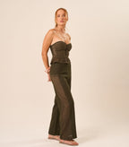 Top de Linho com Laise militar