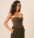 Top de Linho com Laise militar
