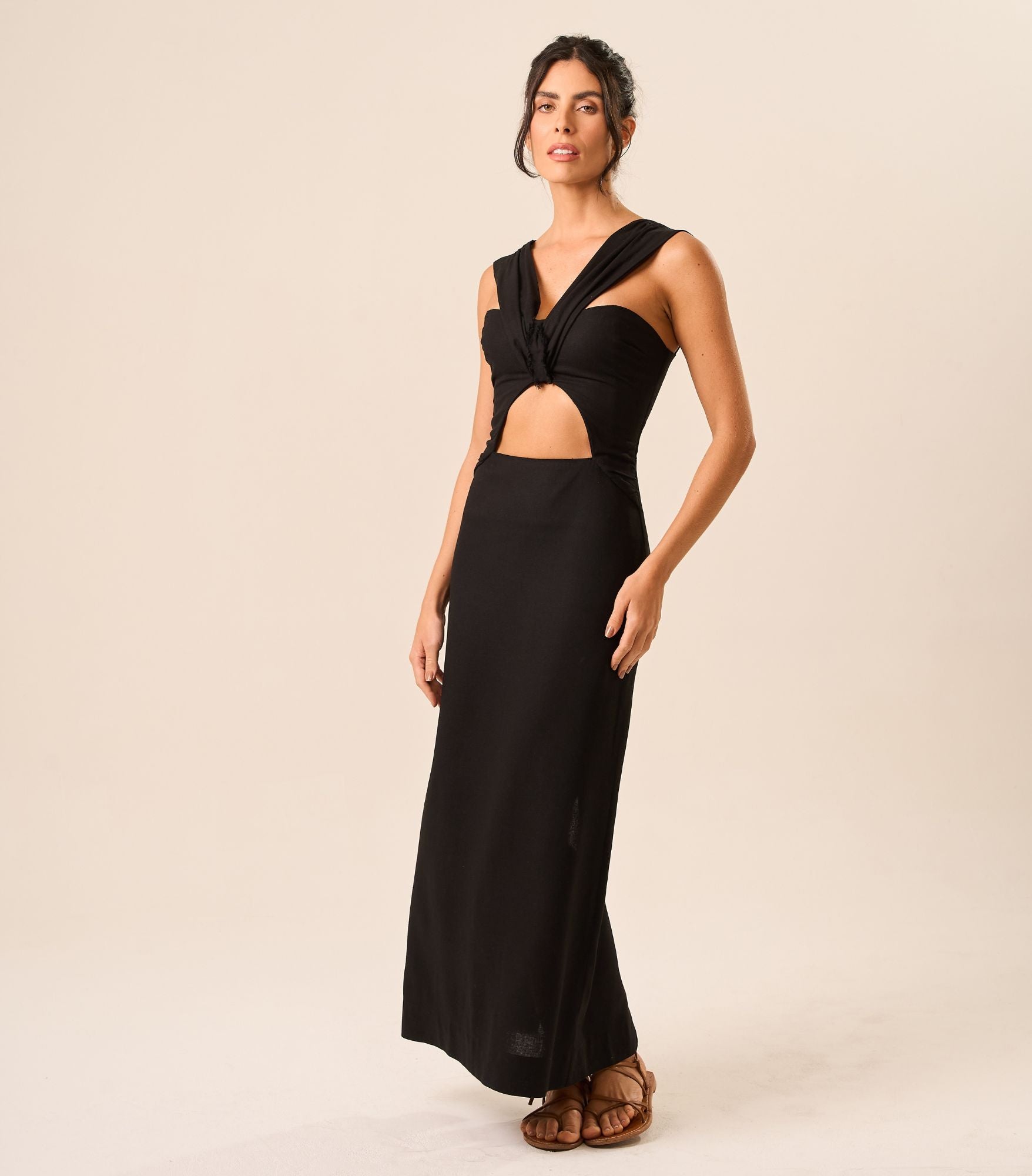 Vestido de Linho preto Erica