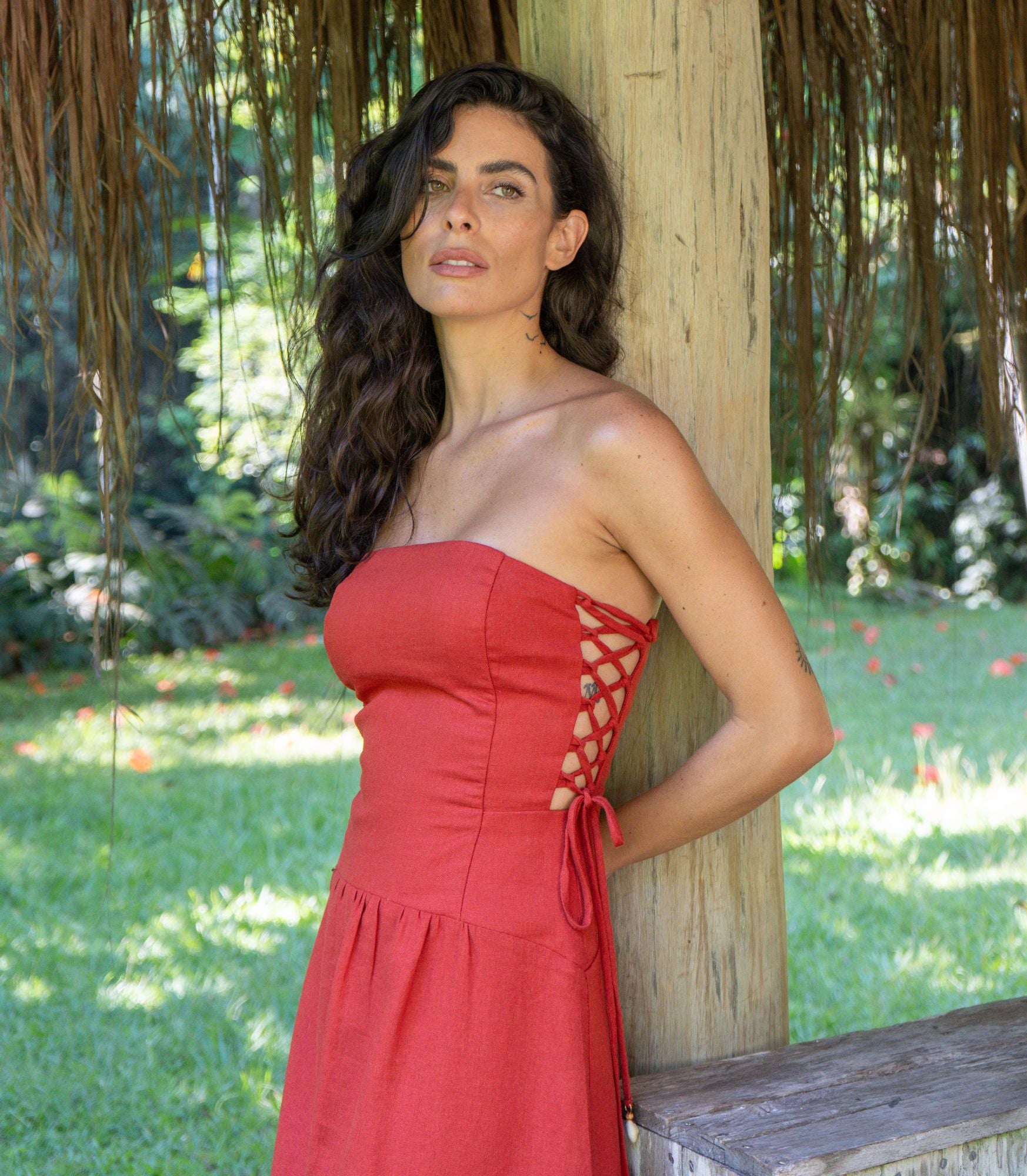 Vestido de Linho pitanga Marcela
